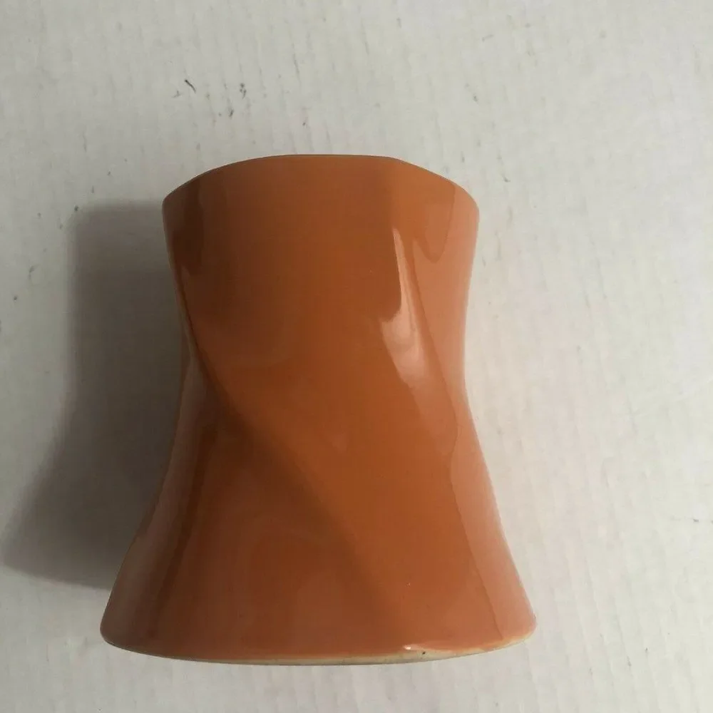 Edible‎ Arrangement VASE orange SWIRL Ceramic Collectible.